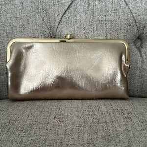 Gold kiss lock wallet